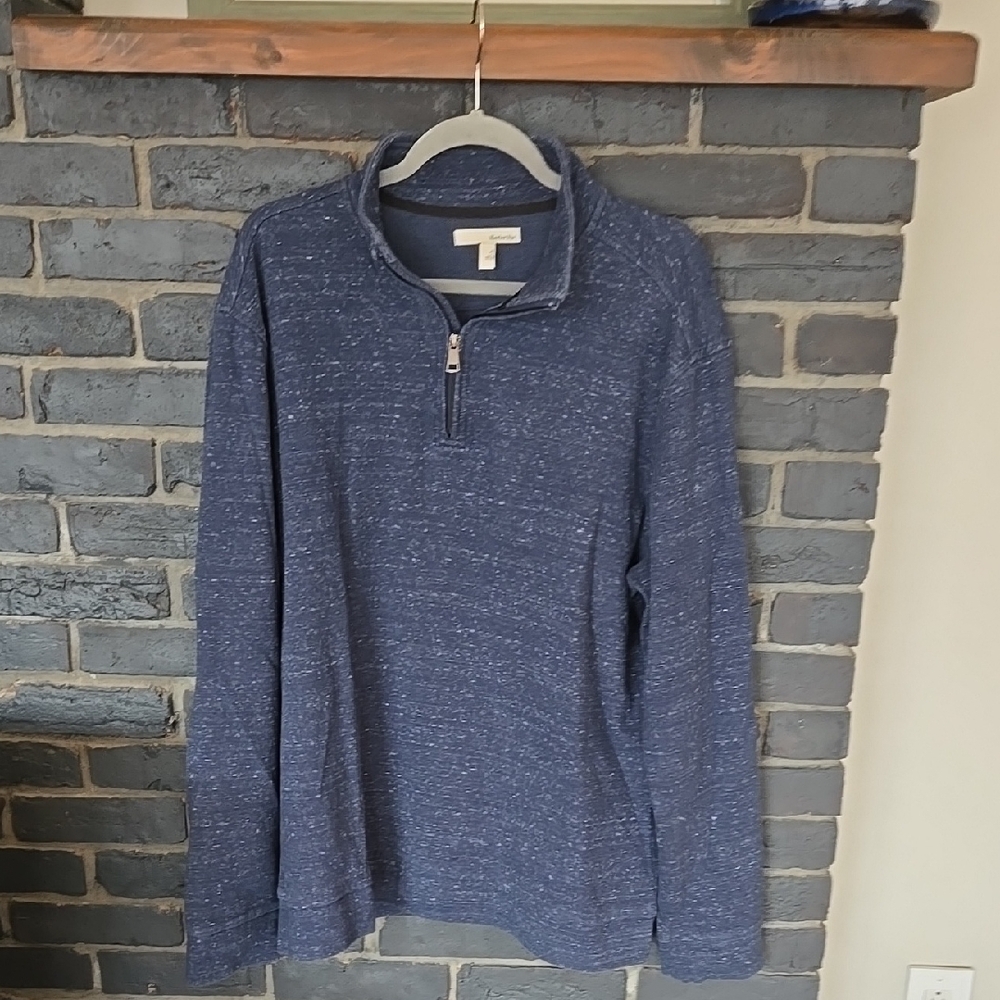 Hawker Rye Men's Blue Quarter-Zip Sweater